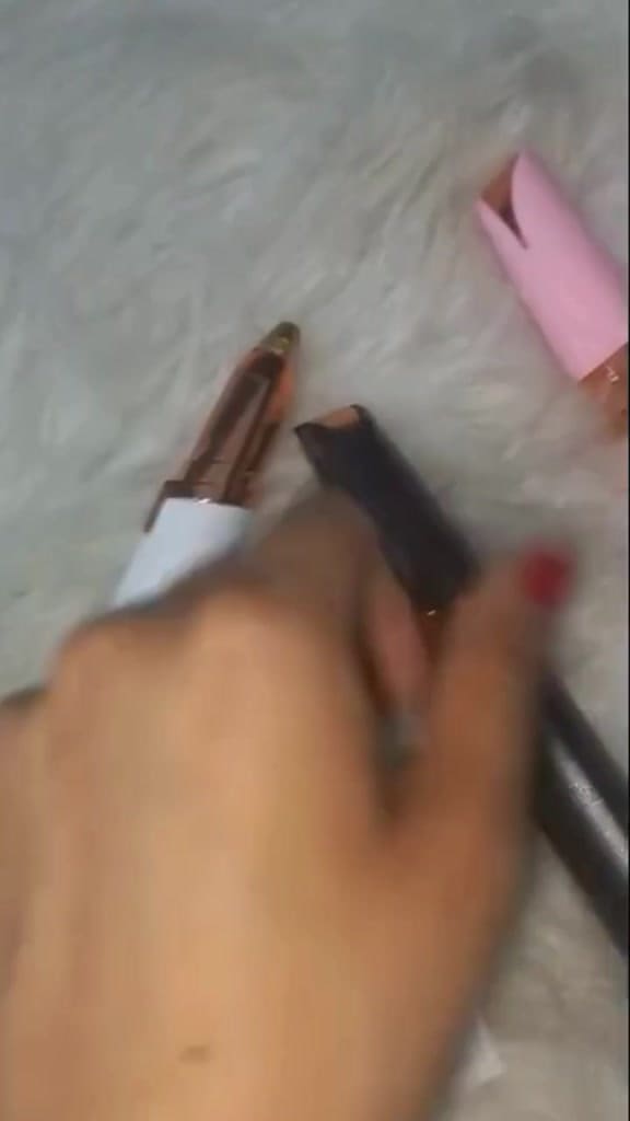 Depilador Indolor Caneta Sobrancelha Removedor Instantâneo de Pelos Facial Elétrico a Pilha Portátil Feminino